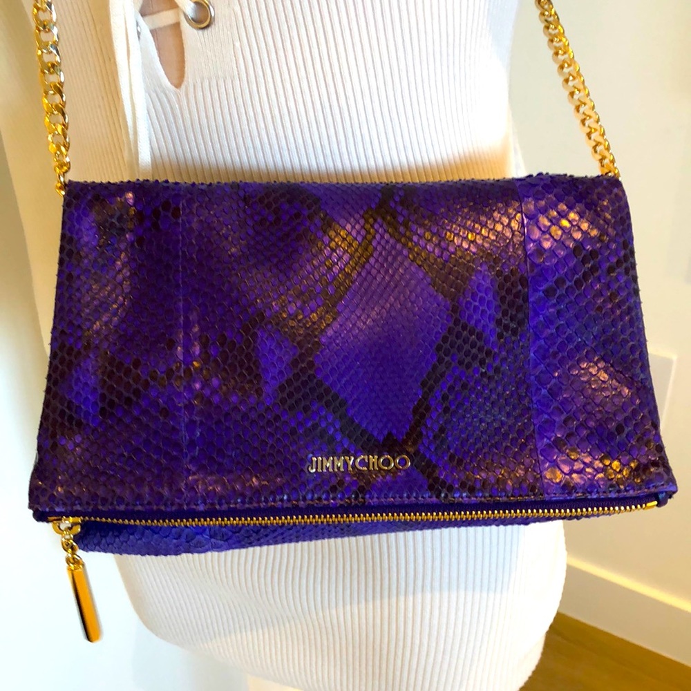 100% authentic Jimmy Choo fold over clutch